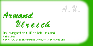 armand ulreich business card